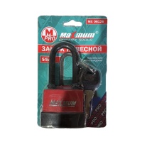 Замок навесной всепогодный 55 мм, с длинным ушком,автоматическое запирание,"MAXIMUM" MX 06126 (3479) оптом